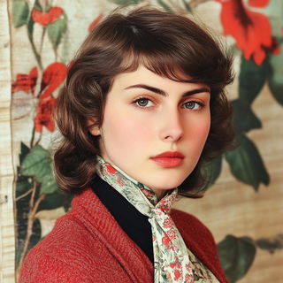 Lunarchisel style, Midjourney V6.1: photographic portrait of female protagonist