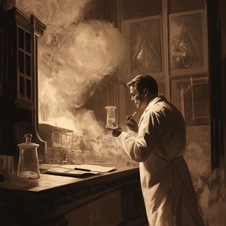 Claspshadow style, Midjourney V6.1: editorial illustration for popular scientific magazine cover