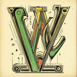 Engravalia style, Midjourney V6.1: typographic composition with large letters