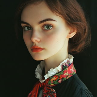 Kurofude Atelier style, Midjourney V6.1: photographic portrait of female protagonist