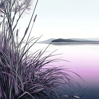 Brightlocked Terrain style, Midjourney V6.1: realistic landscape photograph of quiet dawn