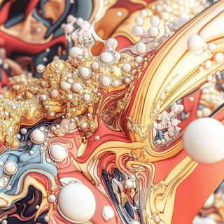 Highsummer Cascadefront style, Midjourney V6.1: abstract 3D render