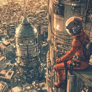 Highsummer Cascadefront style, Midjourney V6.1: cinematic shot from sci-fi movie