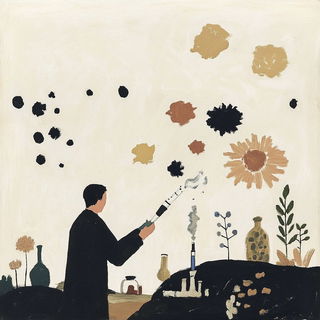 Graffitronica style, Midjourney V6.1: editorial illustration for popular scientific magazine cover