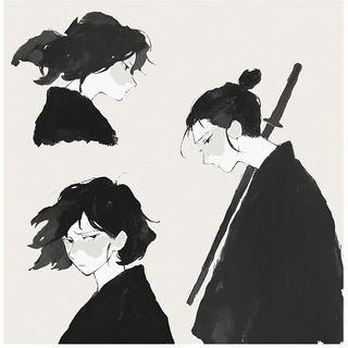 Graffitronica style, Midjourney V6.1: black-and-white manga comic strip