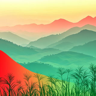 Countercurrent Shanshui style, Midjourney V6.1: realistic landscape photograph of quiet dawn