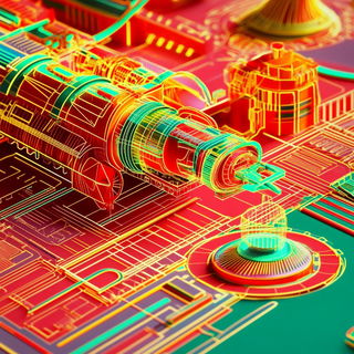Countercurrent Shanshui style, Midjourney V6.1: technical infrastructure blueprint schematics