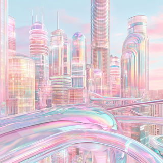 Neon Cliffs on Felt style, Midjourney V6.1: megacity with futuristic bioarchitecture