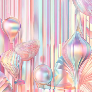 Neon Cliffs on Felt style, Midjourney V6.1: creative pattern composition