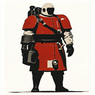 Folkloramic style, Midjourney V6.1: concept art character design of retropunk steam knight
