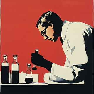 Folkloramic style, Midjourney V6.1: editorial illustration for popular scientific magazine cover