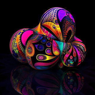 Gouachecosm style, Midjourney V6.1: abstract 3D render