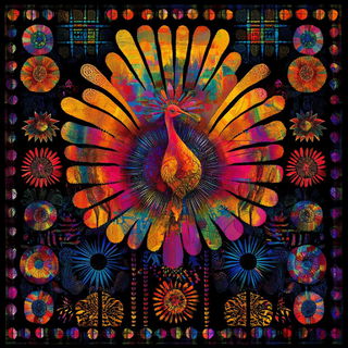 Gouachecosm style, Midjourney V6.1: traditional folk art