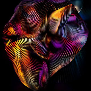 Marblestroke style, Midjourney V6.1: abstract 3D render
