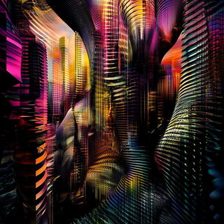 Marblestroke style, Midjourney V6.1: megacity with futuristic bioarchitecture