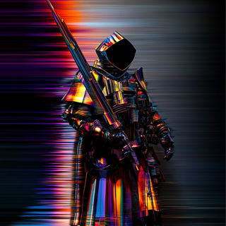 Marblestroke style, Midjourney V6.1: concept art character design of retropunk steam knight