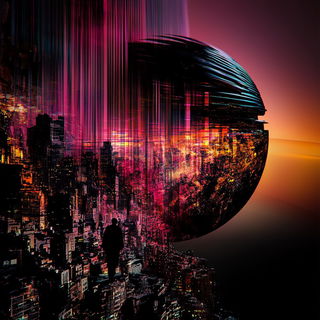 Marblestroke style, Midjourney V6.1: cinematic shot from sci-fi movie
