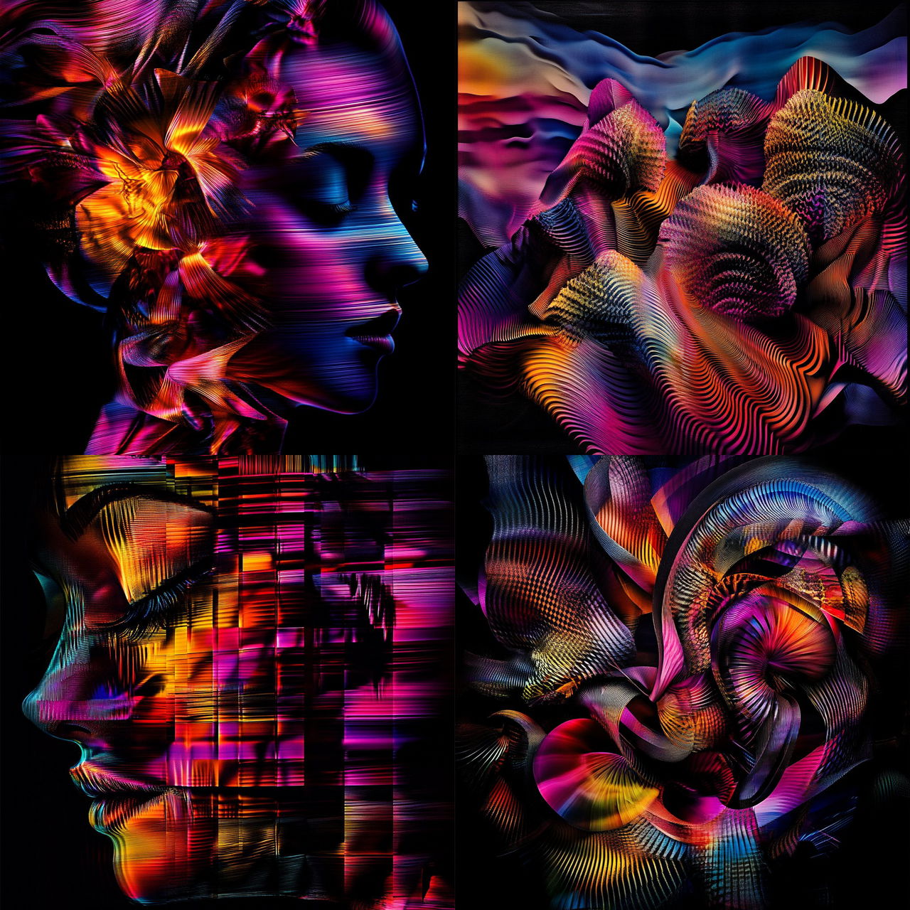 Marblestroke style, Midjourney V6.1, render 1 of 4