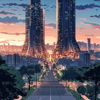 Embankment Colossus style, Midjourney V6.1: megacity with futuristic bioarchitecture