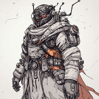 Sunroomemory style, Midjourney V6.1: concept art character design of retropunk steam knight