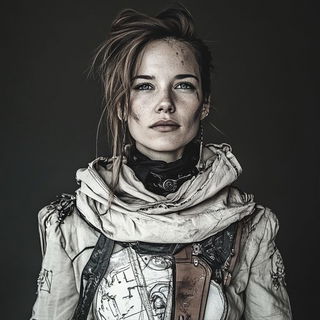 Sunroomemory style, Midjourney V6.1: photographic portrait of female protagonist
