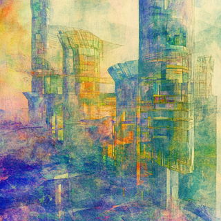 Mistsaffron style, Midjourney V6.1: megacity with futuristic bioarchitecture