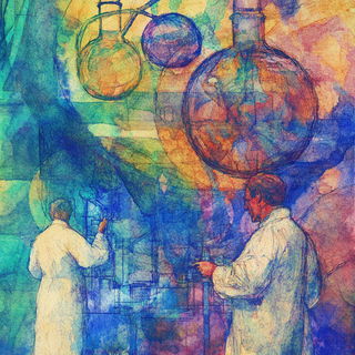 Mistsaffron style, Midjourney V6.1: editorial illustration for popular scientific magazine cover