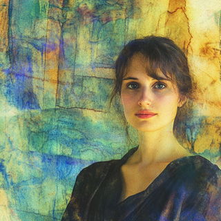 Mistsaffron style, Midjourney V6.1: photographic portrait of female protagonist