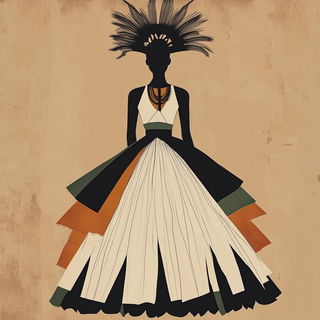 Ribbonscript Ornamentals style, Midjourney V6.1: haute-couture fashion outfit