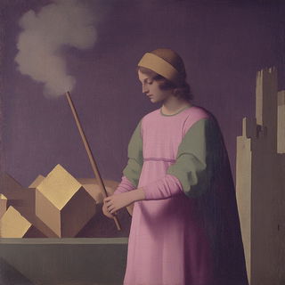 Rainbow Badlands style, Midjourney V6.1: classical 18th-century oil painting