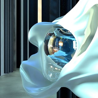 Pilgrim Current style, Midjourney V6.1: abstract 3D render
