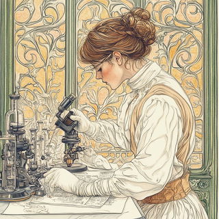 Bumblequill style, Midjourney V6.1: editorial illustration for popular scientific magazine cover