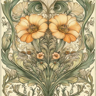Bumblequill style, Midjourney V6.1: creative pattern composition