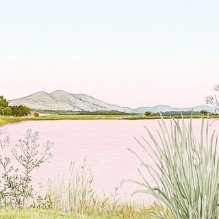 Graphite Anatomica style, Midjourney V6.1: realistic landscape photograph of quiet dawn