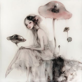 Floravure style, Midjourney V6.1: retro fairy-tale illustration