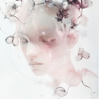 Floravure style, Midjourney V6.1: editorial illustration for popular scientific magazine cover