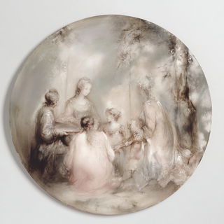 Floravure style, Midjourney V6.1: classical 18th-century oil painting