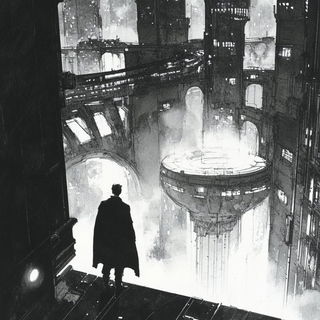 Balustradion style, Midjourney V6.1: cinematic shot from sci-fi movie