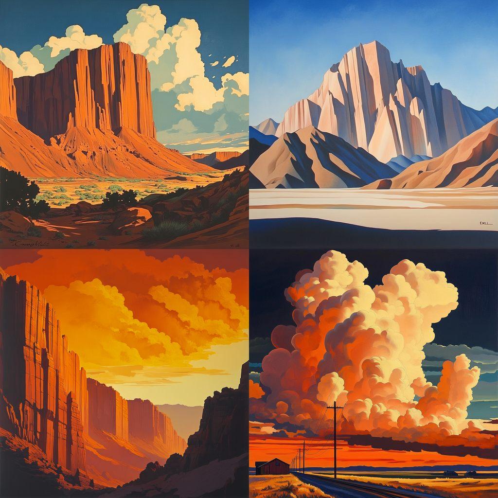 Ed Mell style, Midjourney V6.1, render 1 of 4