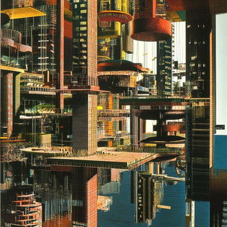 Spheropilgrimage style, Midjourney V6.1: megacity with futuristic bioarchitecture