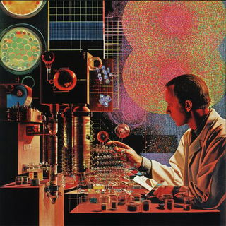 Spheropilgrimage style, Midjourney V6.1: editorial illustration for popular scientific magazine cover