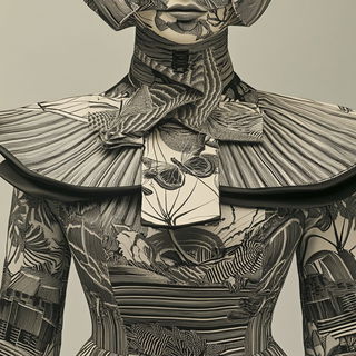 Tealcryo style, Midjourney V6.1: haute-couture fashion outfit