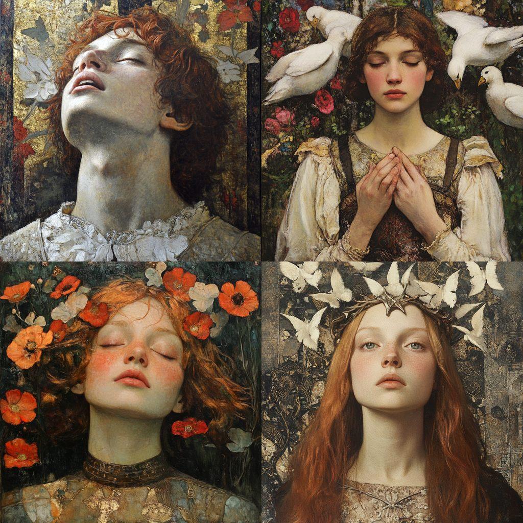 Edgar Maxence style, Midjourney V6.1, render 1 of 4