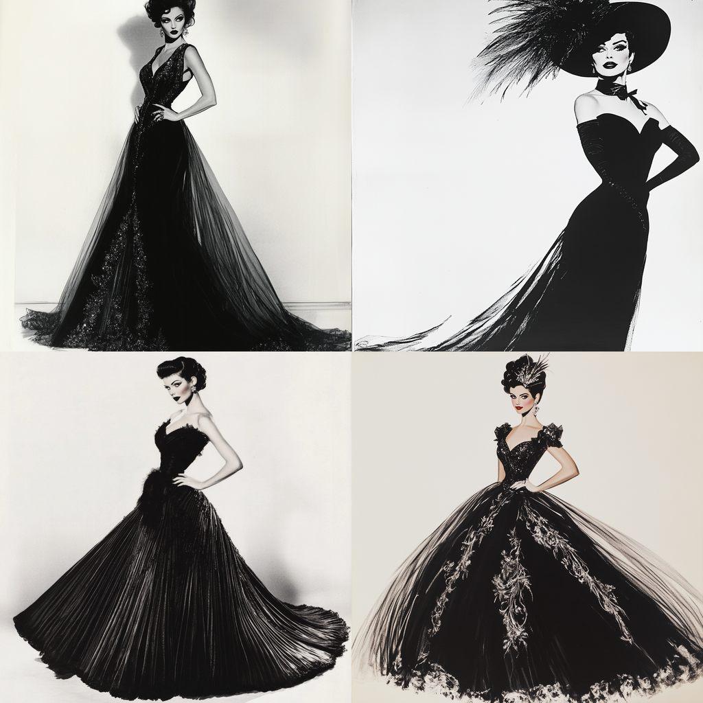 Edith Head style, Midjourney V6.1, render 1 of 4