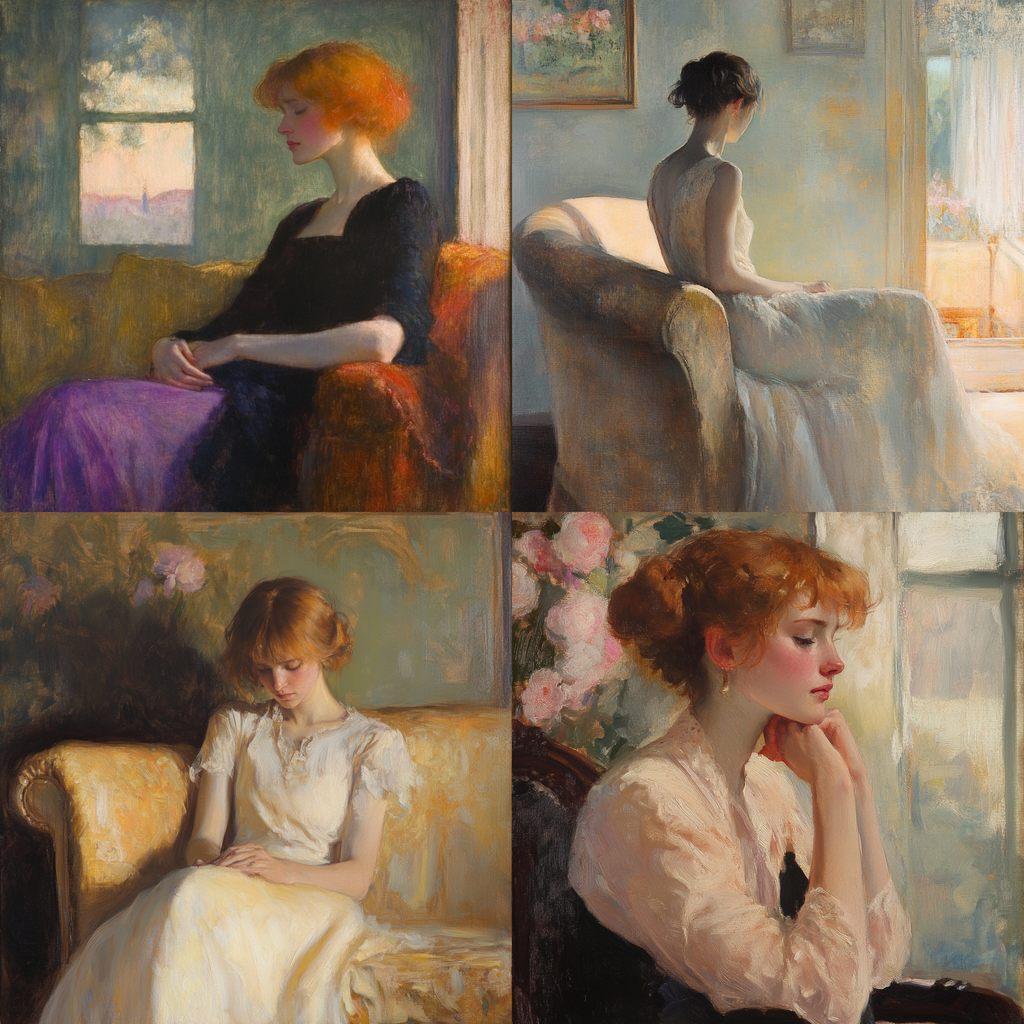 Edmund Tarbell style, Midjourney V6.1, render 1 of 4