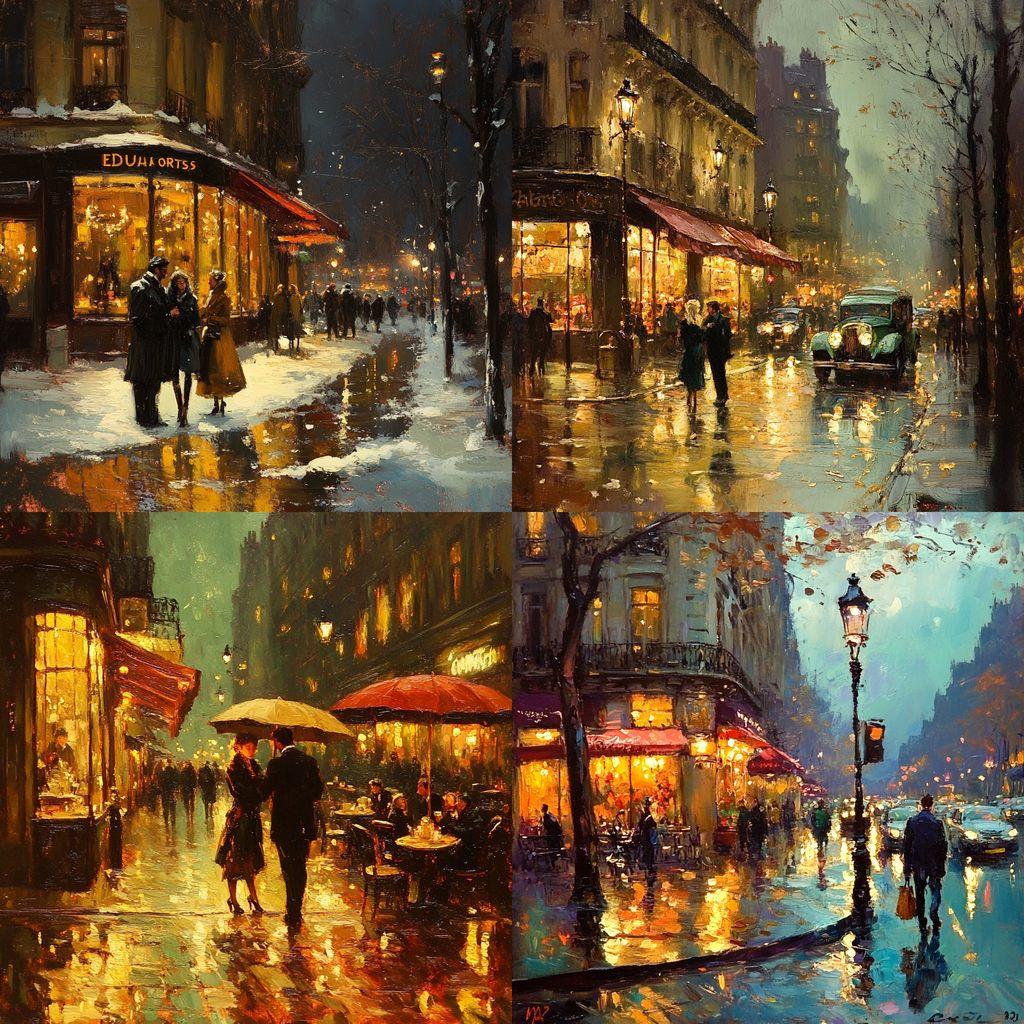 Edouard Cortes style, Midjourney V6.1, render 1 of 4