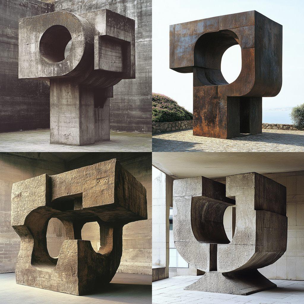 Eduardo Chillida style, Midjourney V6.1, render 1 of 4