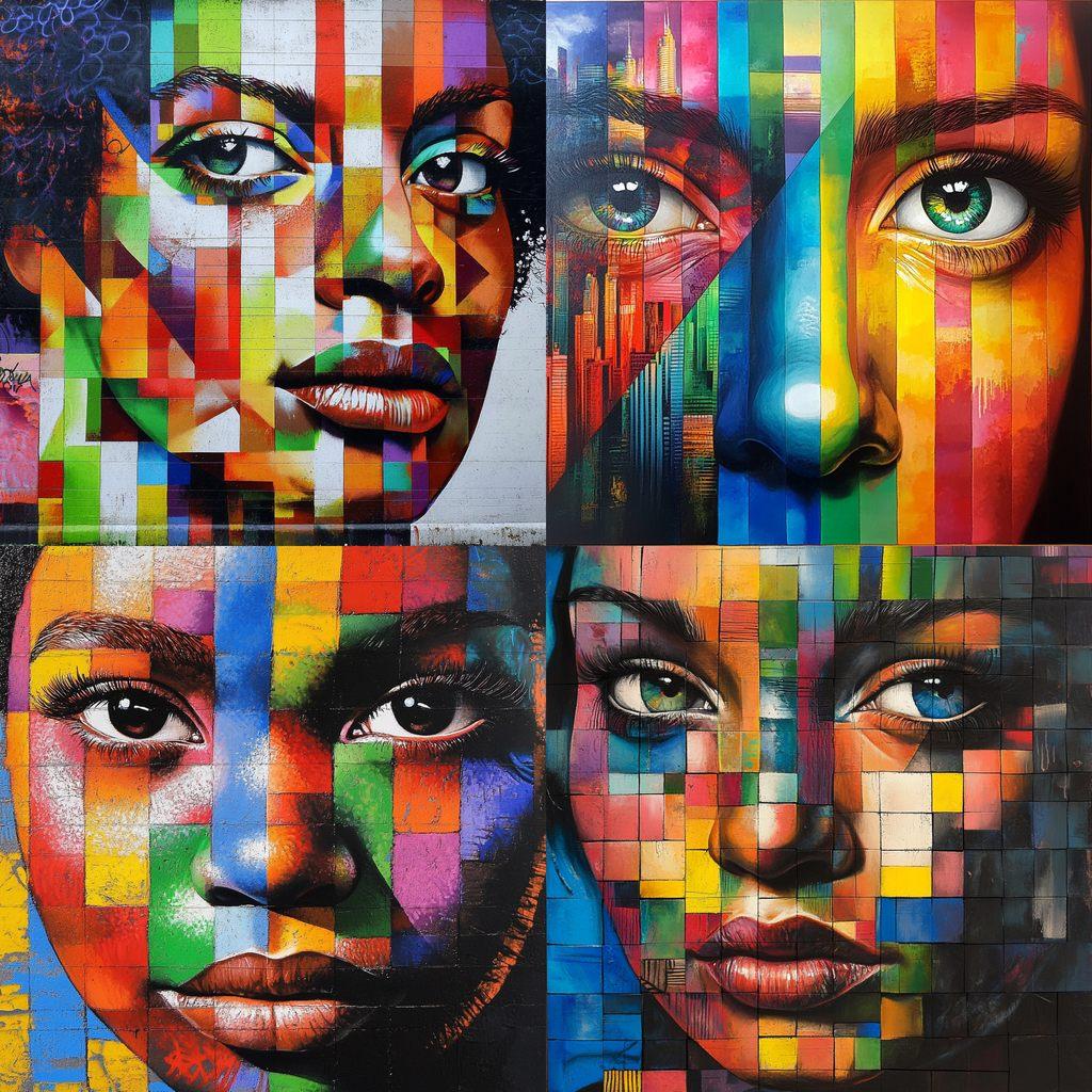 Eduardo Kobra style, Midjourney V6.1, render 1 of 4