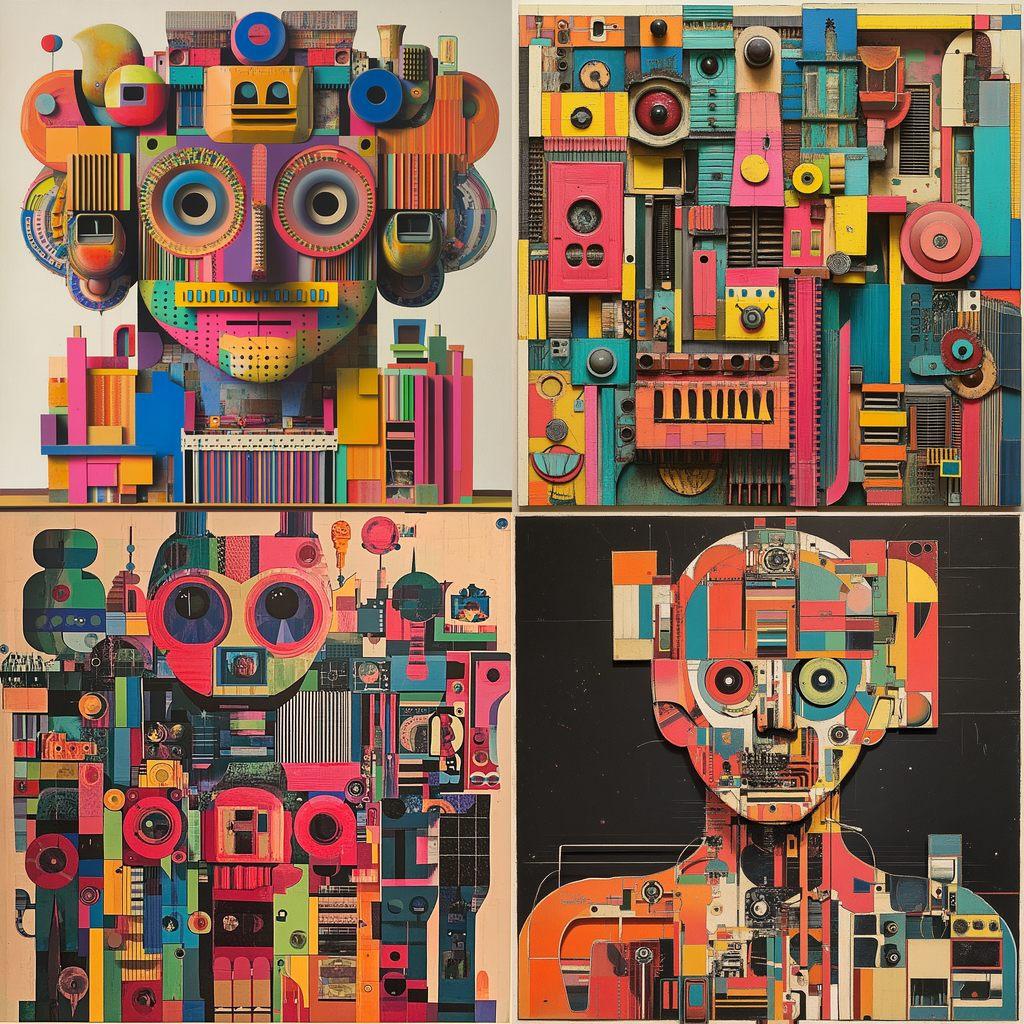 Eduardo Paolozzi style, Midjourney V6.1, render 1 of 4