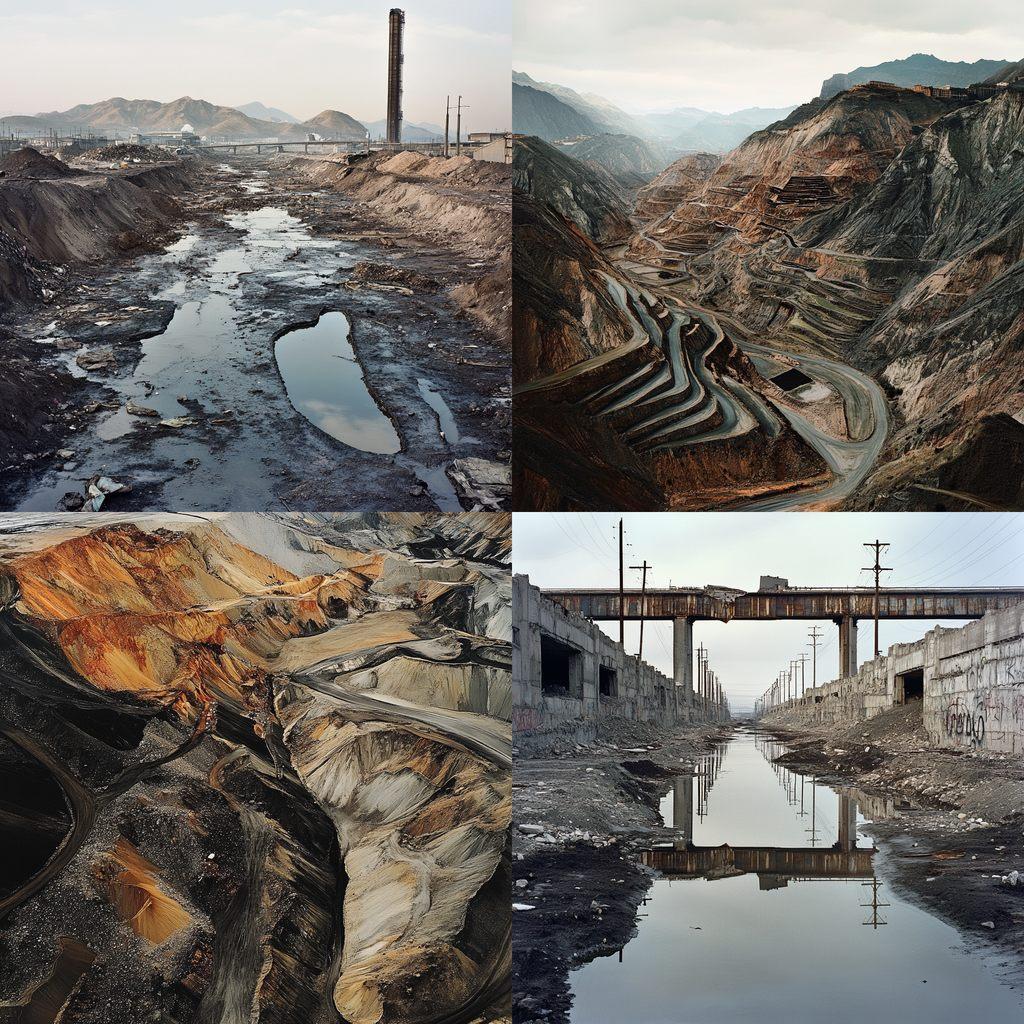 Edward Burtynsky style, Midjourney V6.1, render 1 of 4